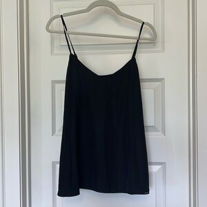 Lola and Sophie New York Black Satin Essential Tank Size L